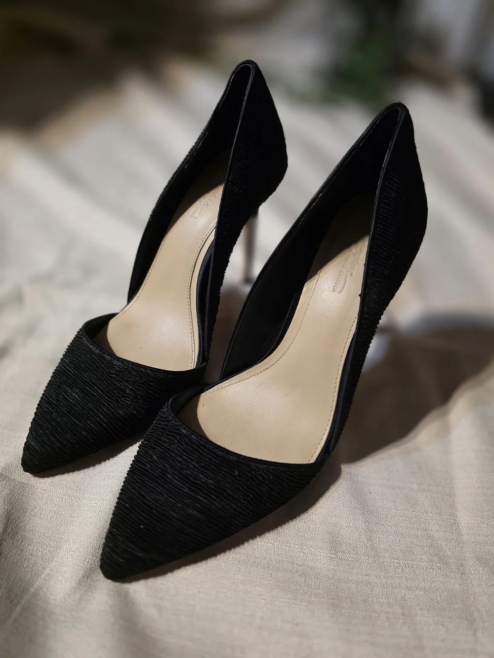 Classic Black Pointed Toe High Heel Pumps - Women